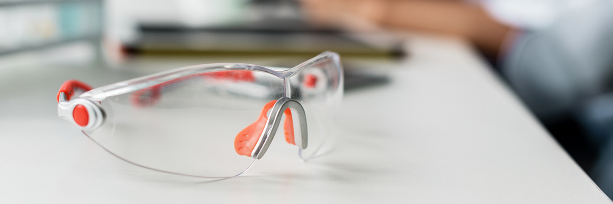 Goggles in a lab