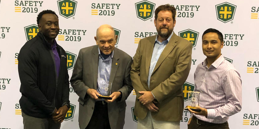 Accepting the ASSP Gold Award at The 2019 National Safety Conference